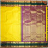 Bright Yellow Kanchipuram Silk Saree with Dual-Color Korvai Border - Vivaaha Silks & Sarees