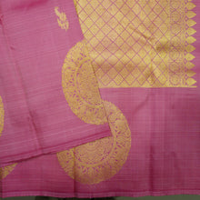 Load image into Gallery viewer, Pink Borderless Kanchipuram Silk Saree with Floral & Paisley Motifs - Vivaaha Silks & Sarees