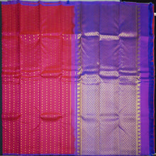 Load image into Gallery viewer, Hot Pink Borderless Kanchipuram Silk Saree with Gold Zari Kamalam Design - Vivaaha Silks & Sarees