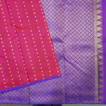 Load image into Gallery viewer, Hot Pink Borderless Kanchipuram Silk Saree with Gold Zari Kamalam Design - Vivaaha Silks & Sarees