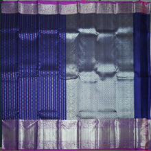 Load image into Gallery viewer, Navy Blue Handloom Silk Saree with Zari Brocade and Paisley Border - Vivaaha Silks & Sarees