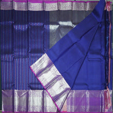 Load image into Gallery viewer, Navy Blue Handloom Silk Saree with Zari Brocade and Paisley Border - Vivaaha Silks & Sarees