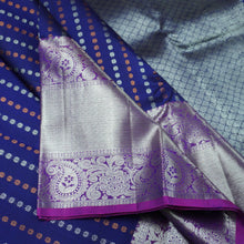 Load image into Gallery viewer, Navy Blue Handloom Silk Saree with Zari Brocade and Paisley Border - Vivaaha Silks & Sarees