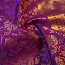 Load image into Gallery viewer, Violet Floral Bridal Kanchipuram Handloom Silk Saree - Vivaaha Silks - Vivaaha Silks & Sarees