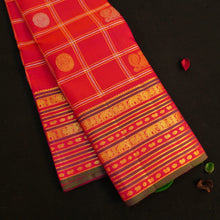 Load image into Gallery viewer, Rani Pink Veldhari Kattam Vintage Kanchipuram Silk Saree