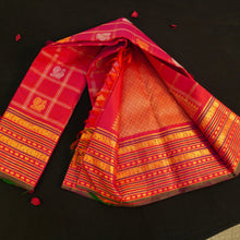 Load image into Gallery viewer, Rani Pink Veldhari Kattam Vintage Kanchipuram Silk Saree