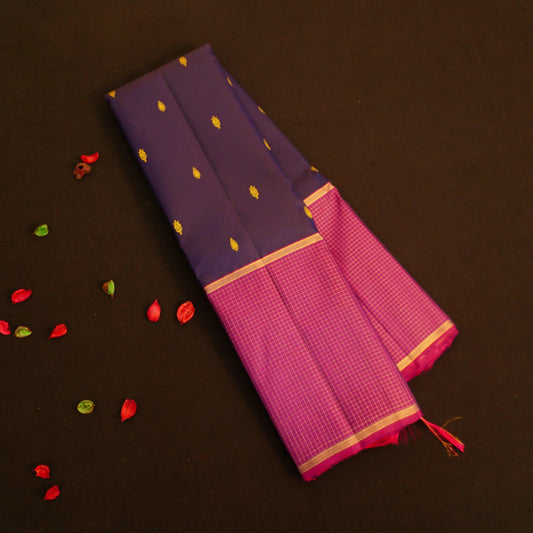 Navy Blue Vintage Kanchipuram Silk Saree