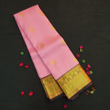 Load image into Gallery viewer, Vintage Baby Pink Korvai Border Kanchipuram Silk Saree
