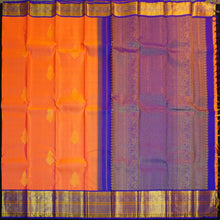 Load image into Gallery viewer, Vintage Orange Korvai Border Kanchipuram Silk Saree