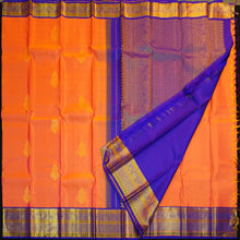 Load image into Gallery viewer, Vintage Orange Korvai Border Kanchipuram Silk Saree