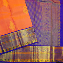 Load image into Gallery viewer, Vintage Orange Korvai Border Kanchipuram Silk Saree