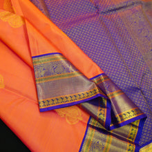 Load image into Gallery viewer, Vintage Orange Korvai Border Kanchipuram Silk Saree