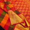 Classic Palum Pazham Kattam Kanchipuram silk saree from Vivaaha Silks with mango and thilagam butta, annam motif border, and rich red zari pallu.