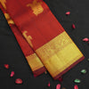 Wine Red Samudrika Kanchipuram Silk Saree with Gold Zari Butta - Vivaaha Silks & Sarees