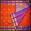 Chilli Red Kanchipuram Silk Saree with Double Border & Butta Motif - Vivaaha Silks & Sarees