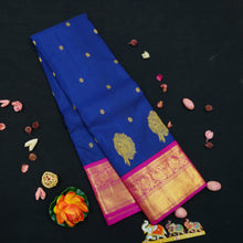 Load image into Gallery viewer, Royal Blue Kanchipuram Silk Saree · Pure Silk Saree · Bridal Silk Saree · Handloom Silk Saree · Traditional South Indian Saree · Wedding Silk Saree · Luxury Silk Saree