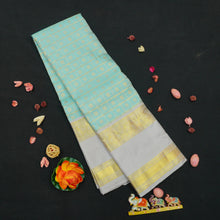 Load image into Gallery viewer, Pastel Kanchipuram Silk Saree · Pure Silk Saree · Bridal Silk Saree · Handloom Silk Saree · Traditional South Indian Saree · Wedding Silk Saree · Luxury Silk Saree . Designer Kanchipuram