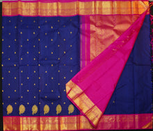 Load image into Gallery viewer, Royal Blue Kanchipuram Silk Saree · Pure Silk Saree · Bridal Silk Saree · Handloom Silk Saree · Traditional South Indian Saree · Wedding Silk Saree · Luxury Silk Saree