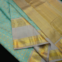 Load image into Gallery viewer, Pastel Kanchipuram Silk Saree · Pure Silk Saree · Bridal Silk Saree · Handloom Silk Saree · Traditional South Indian Saree · Wedding Silk Saree · Luxury Silk Saree . Designer Kanchipuram
