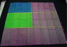 Load image into Gallery viewer, Parrot Green Mubbagam Kanchipuram Silk Saree - Vivaaha Silks & Sarees