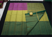 Load image into Gallery viewer, Green Mubbagam Kanchipuram Silk Saree - Vivaaha Silks & Sarees