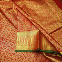 Load image into Gallery viewer, Chilli Red Bridal Kanjivaram Silk Saree with Lakshadeepam Butta - Vivaaha Silks & Sarees