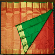 Load image into Gallery viewer, Chilli Red Bridal Kanjivaram Silk Saree with Lakshadeepam Butta - Vivaaha Silks & Sarees