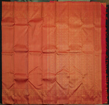 Load image into Gallery viewer, Crimson Red Bridal Kanchipuram Silk Sari with Antique design in Pure Gold Zari - Vivaaha Silks & Sarees