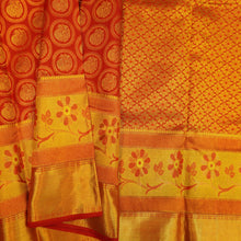 Load image into Gallery viewer, Chilli Red Kanjivaram Bridal Silk Saree with Dual Border Design - Vivaaha Silks & Sarees