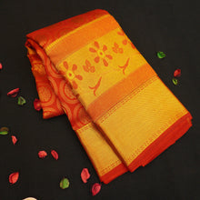 Load image into Gallery viewer, Chilli Red Kanjivaram Bridal Silk Saree with Dual Border Design - Vivaaha Silks & Sarees