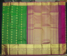 Load image into Gallery viewer, Emerald Green Long Border Kanchipuram Silk Saree - Vivaaha Silks & Sarees