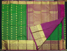 Load image into Gallery viewer, Emerald Green Long Border Kanchipuram Silk Saree - Vivaaha Silks & Sarees
