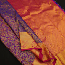 Load image into Gallery viewer, Violet with Pure Gold Zari Kanchipuram Silk Saree - Bridal Collections - Vivaaha Silks & Sarees