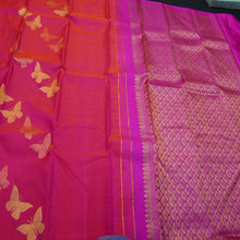Load image into Gallery viewer, Dark Pink Borderless Kanchipuram Silk Saree - Vivaaha Silks & Sarees