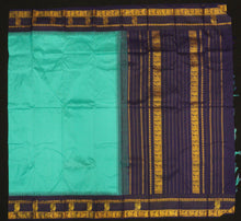 Load image into Gallery viewer, Classic Teal Blue Temple Korvai Kanchipuram Silk Saree - Vivaaha Silks & Sarees