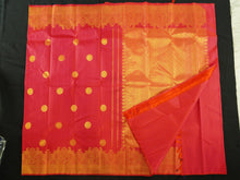 Load image into Gallery viewer, Turning Border Kanchipuram Silk Saree in Red with Gold Zari - Vivaaha Silks & Sarees