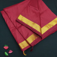 Load image into Gallery viewer, Madisar Saree - Maroon Kanjivaram Pure Silk Saree - Vivaaha Silks & Sarees