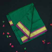 Load image into Gallery viewer, Bottle Green Kanchipuram Silk Saree - 9 Yard Saree - Vivaaha Silks & Sarees
