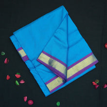 Load image into Gallery viewer, Sky Blue Kanchipuram Silk Saree - 9 Yard Saree - Vivaaha Silks & Sarees