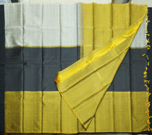 Load image into Gallery viewer, Black Muppagam Kanjivaram Silk Saree - Vivaaha Silks & Sarees