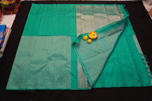 Load image into Gallery viewer, Half & Half Kanchipuram Silk Saree in Teal Blue with Jaquard design - Vivaaha Silks & Sarees