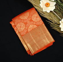 Load image into Gallery viewer, Chilli Red Jaal Jacquard Bridal Kanchipuram Silk Saree - Vivaaha Silks & Sarees