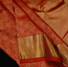 Load image into Gallery viewer, Chilli Red Jacquard Bridal Kanchipuram Pure Zari Silk Saree - Vivaaha Silks & Sarees