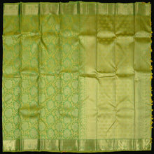 Load image into Gallery viewer, Sheen Green Jacquard Bridal Kanchipuram Pure Zari Silk Saree - Vivaaha Silks & Sarees