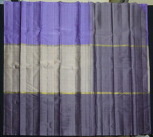 Load image into Gallery viewer, Cloudy Grey Mubbagam Kanchipuram Silk Sari - Vivaaha Silks & Sarees