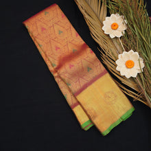 Load image into Gallery viewer, Radiant Red Kanchipuram Silk Bridal Saree: Pure Gold Zari - Vivaaha Silks & Sarees