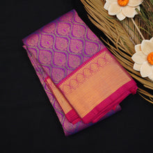Load image into Gallery viewer, Purple Bridal Kanchipuram Silk Saree Pure Gold Zari - Vivaaha Silks & Sarees