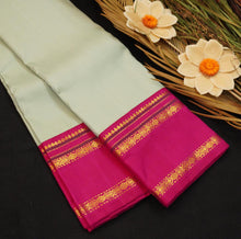 Load image into Gallery viewer, Baby Blue Korvai Border Kanchipuram Silk Saree - Vivaaha Silks & Sarees