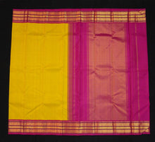 Load image into Gallery viewer, Lemon Yellow Korvai Border Kanchipuram Silk Saree - Vivaaha Silks & Sarees