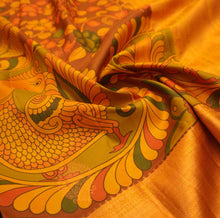 Load image into Gallery viewer, Digital Pen Kalamkari Kanchipuram Silk Saree in Brick Red Color - Vivaaha Silks & Sarees